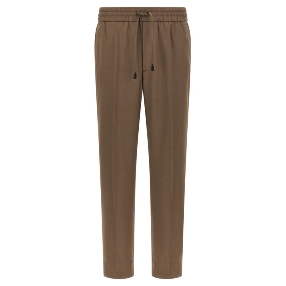 Brioni Brown Wool Casual Men's Pants